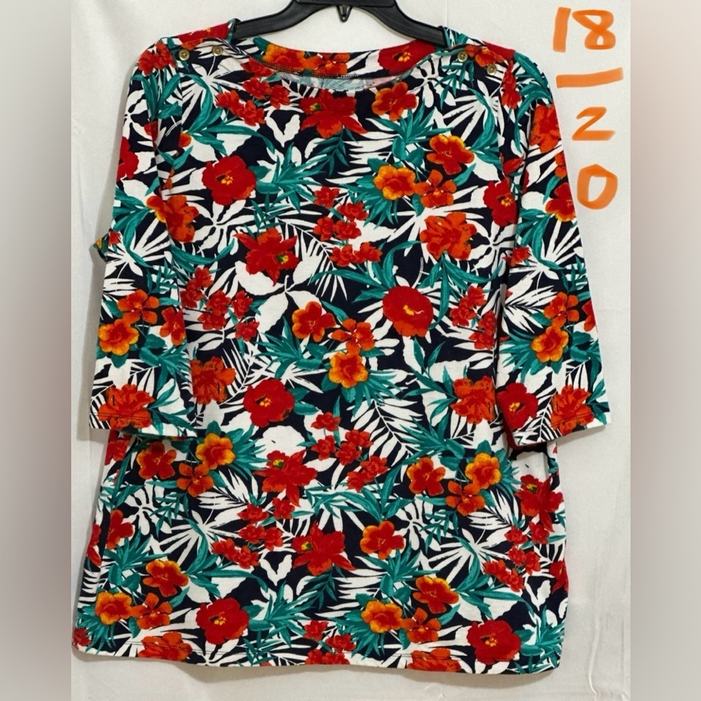 Floral Print Women's Top - Multicolor